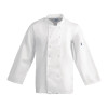 Vegas Chefs Jacket Long Sleeve White Polycotton - Size S