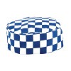 Skull Cap Big Blue Check Polycotton - One Size