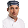 Skull Cap Butchers Stripe Blue Polycotton - One Size