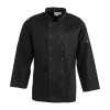 Vegas Chefs Jacket Long Sleeve Black Polycotton - Size XXL
