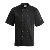 Vegas Chefs Jacket Short Sleeve Black Polycotton - Size M