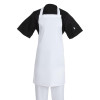 Apron / Chefs clothing - white bib apron with front pocket - polycotton - per each