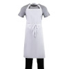 Bib Apron White with Eyelets Polycotton Extra Large - 36-42"