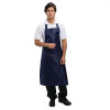 Apron / Bib apron - navy blue - no pocket - Polycotton. Size: 28 x 38" - per each - A543