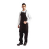 Chef Works Adjustable Neck Bib Apron Black with Pockets