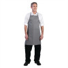 Chef Works Adjustable Neck Bib Apron with Pockets Grey