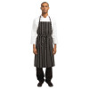 Chef Works Premium Woven Black & White Stripe Chefs Apron