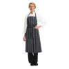 Chef Works Premium Woven Navy & White Stripe Chefs Apron