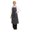 Chef Works Premium Woven Navy & White Stripe Chefs Apron