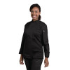 Chef Works Womens Hartford Lightweight L/S Zip Coat Black - Size M (B2B)