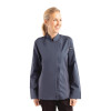 Chef Works Womens Hartford Lightweight L/S Zip Coat Blue - Size S (B2B)