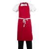 Whites Bib Apron Polycotton Red