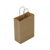 LARGE Ribbed Paper Carrier Bag with Twist Handle 12.5x18x16 (320X140X420) BLACK - Pack 150 - Available Subject to Stock