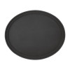 Anti-Slip Plastic Oval Tray Black - 686x560mm 27x22"