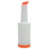 CONTAINER /BAR POURER - 1 LITRE -ORANGE POURING CONTAINER - PLASTIC - C176 - PER EACH