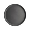 Anti-Slip Plastic Round Tray Black - 356mm 14"