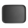 Anti-Slip Plastic Rectangular Tray Black - 356x458mm 14x18"