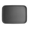 Tray /Rectangle black non slip plastic serving tray - 20" x 15" - PER EACH