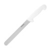 UTENSIL - Knife / HYPIGLAS BREAD KNIFE - WHITE HANDLE - 8" BLADE - PER EACH