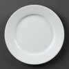 Olympia Whiteware Wide Rimmed Plate - 20cm 8" (Box 12)