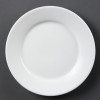 Olympia Whiteware Wide Rimmed Plate - 23cm 9" (Box 12)