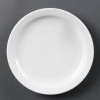Olympia Whiteware Narrow Rimmed Plate - 20cm 8" (Box 12)