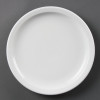 PLATE /OLYMPIA / PLATE - WHITEWARE NARROW RIMMED PLATES - 9" - BOX OF 6 - CB489