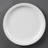 PLATE /OLYMPIA / PLATE - WHITEWARE NARROW RIMMED PLATES - 9" - BOX OF 6 - CB489