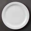 Olympia Whiteware Narrow Rimmed Plate - 28cm 11" (Box 6)