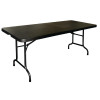 Bolero Centre Folding Black Table - 1.8m