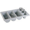 Cutlery Dispenser Plastic 6 Compartment Grey - 100x325x530mm