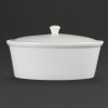 Olympia White Cookware Oval Pot & Lid - 262x188x155 (Single)