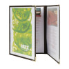 Securit Crystal Transparent Menu Holder A4 Triple - 6 Page (Set 3)
