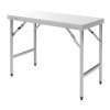 Vogue Folding Table St/St - 1200x600x900mm