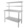 Vogue Table with Gantry Shelf St/St - 1500(h) x 1200(w) x 600mm(d)