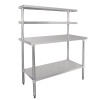 Vogue Table with Gantry Shelf St/St - 1500(h) x 1800(w) x 600mm (d)
