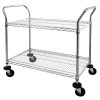 Vogue 2 tier Chrome Wire Trolley - 910x457x960mm