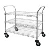 Vogue 3 tier Chrome Wire Trolley - 910x457x960mm