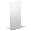 MENU / ACRYLIC -A4 PORTRAIT - NOTICE HOLDER -UPRIGHT - WIDE BASE-FREE STANDING - PER EACH