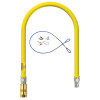 Dormont Gas Hose 1/2 in x 1200mm inc straight restrainer