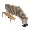 Contour Stacking Bench Oak Colour - 1220x254x432mm (Direct)