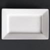 Lumina Fine China Wide Rim Rectangular Plate - 200x130mm 7 3/4x5" (Box 6)