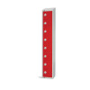 300mm Deep Locker 8 Door Combi Lock) Red with Sloping Top (Direct)