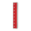 450mm Deep Locker 8 Door (Coin Return) Red with Sloping Top (Direct)