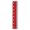 450mm Deep Locker 8 Door (Electronic Lock) Red with Sloping Top (Direct)
