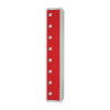 Elite Eight Door Padlock Locker Red