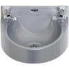Basix Polycarbonate Wash hand Basin (Grey) c/w Dome head Taps