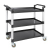 Polypropylene Mobile Trolleys Large (Black)