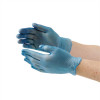 Vogue Vinyl Food-Prep Gloves Blue Powder free - Size M (Box 100)