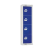 Personal Effects Lockers 4 door (Blue) Camlock Flat Top (Direct)